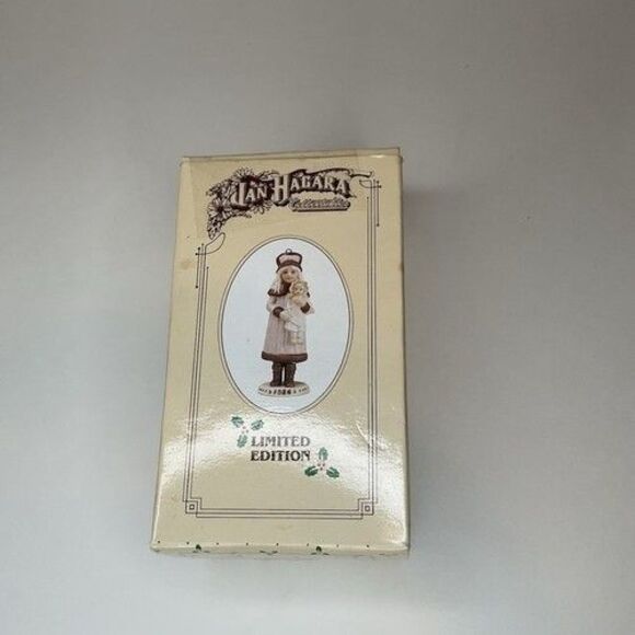 VTG NWB Jan Hagara All Bisque Little Victorian Girl&Her Doll Christmas Ornament - Picture 4 of 10